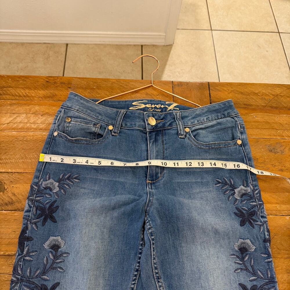 Seven 7 skinny floral embroidered Jean size 10 - Picture 6 of 10